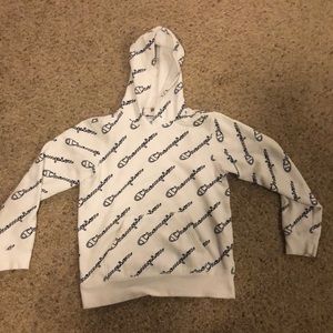 Champion logo all over hoodie
